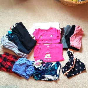 Girls mix lots clothes